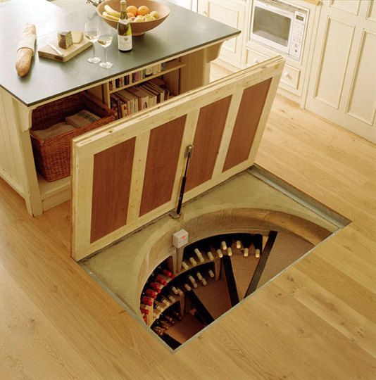 Trapdoor in the Kitchen Floor: Spiral Wine Cellars